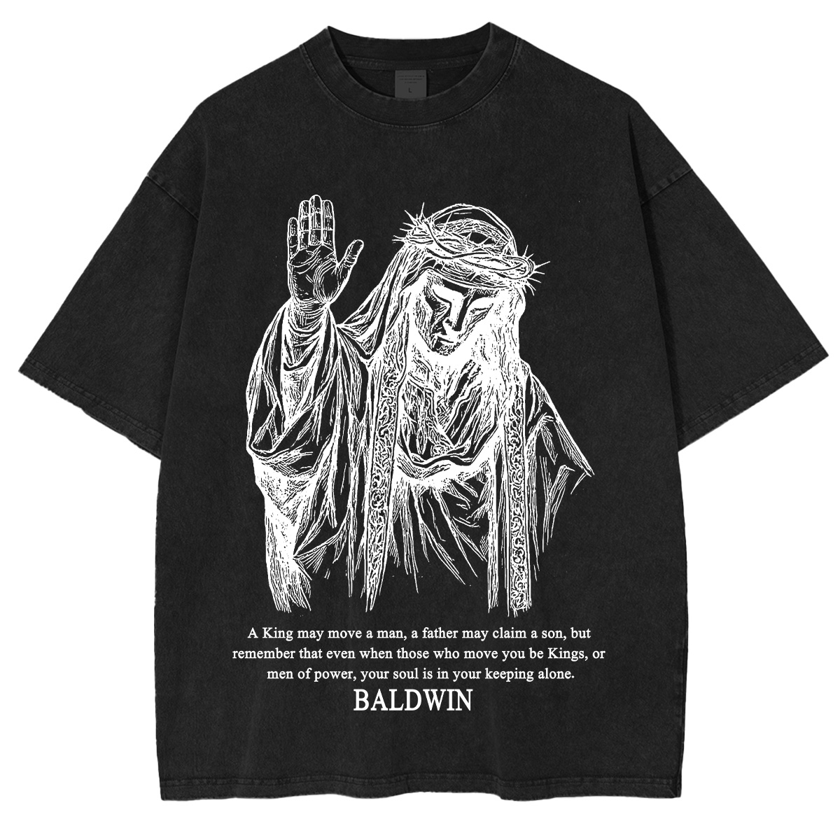 Baldwin IV never gave in to illness King of Jerusalem Washed Unisex T-Shirt