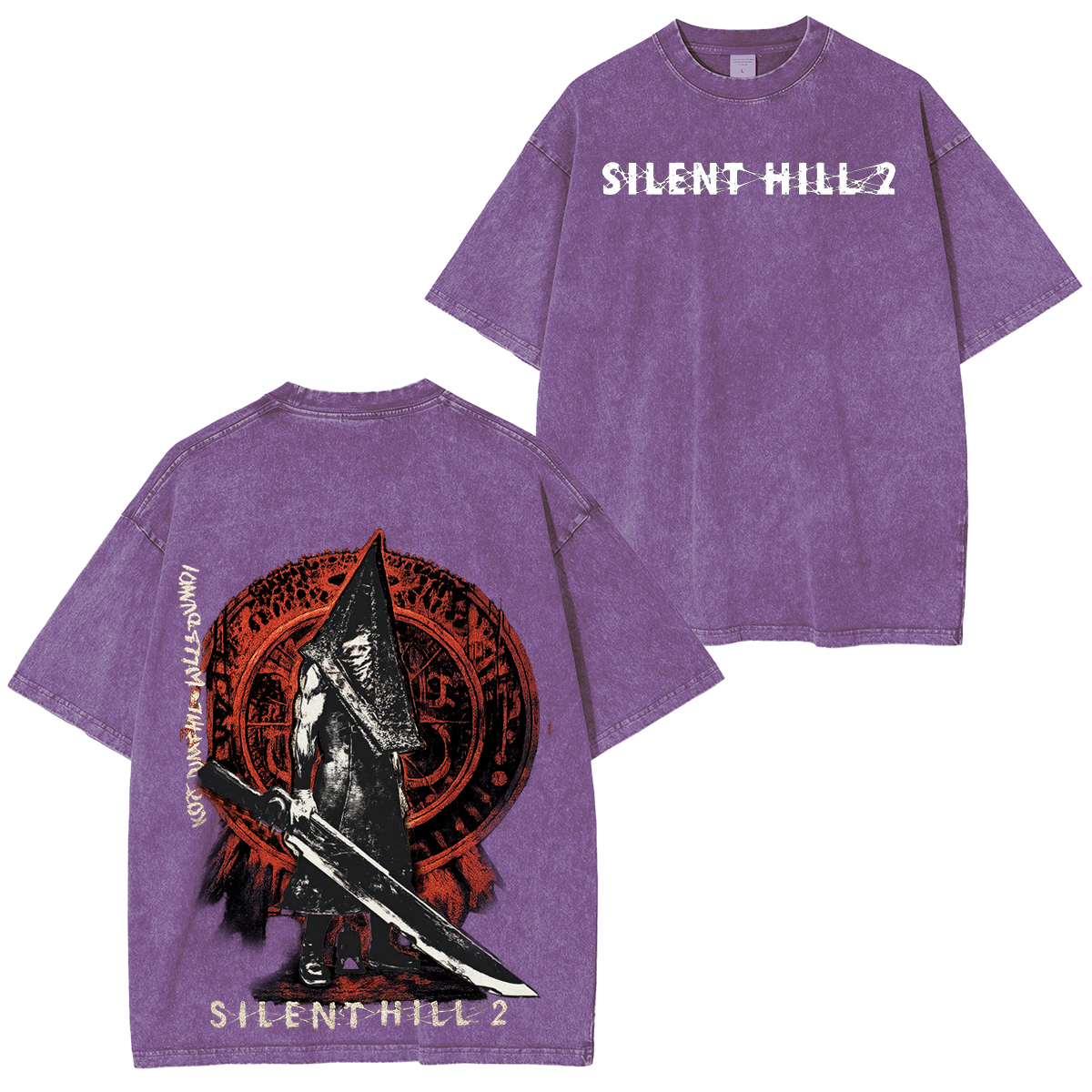 SILENT HILL 2 Pyramid Head Vintage Unisex Washed T-Shirt