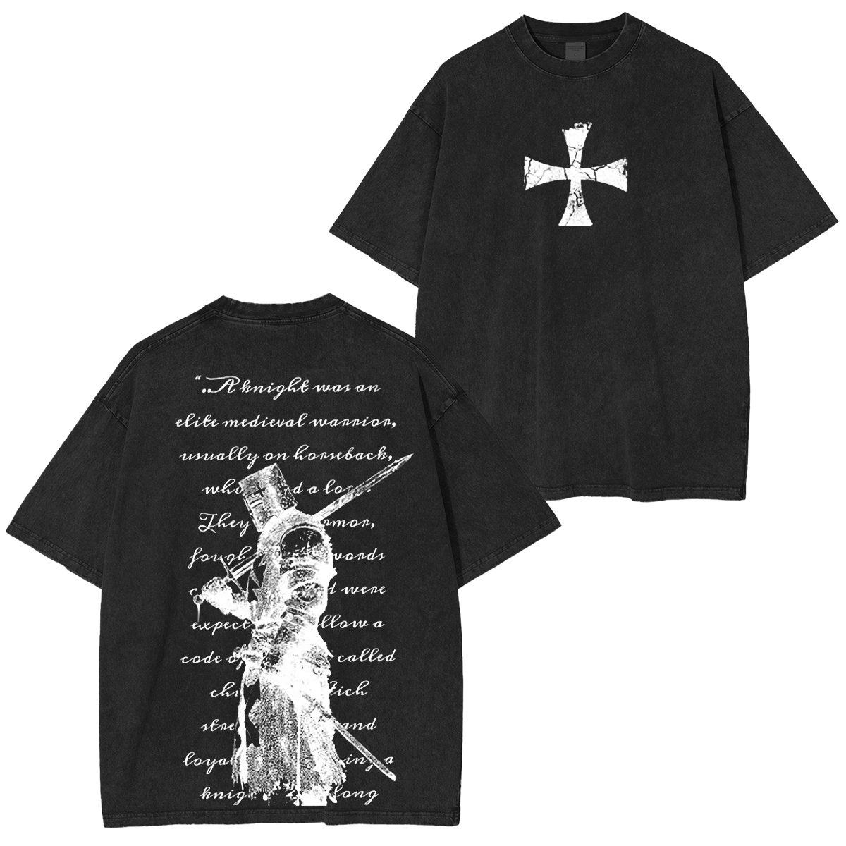 Crusader Knight Vintage Washed T-shirt/Crewneck/Hoodie