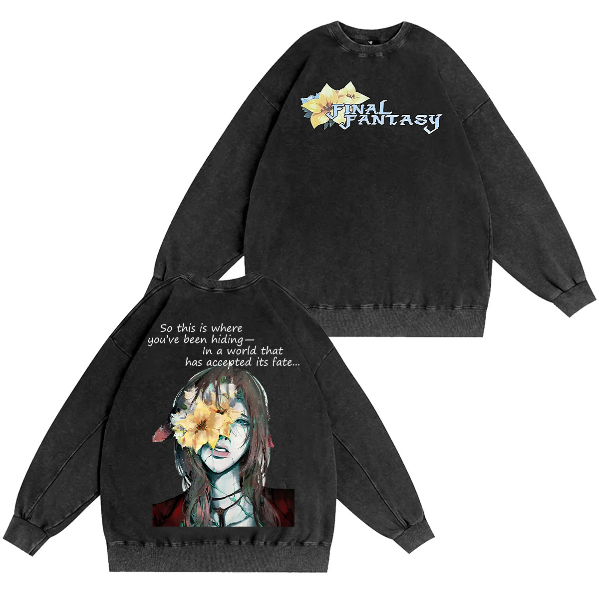Final Fantasy Game Washed T-shirt/Crewneck/Hoodie