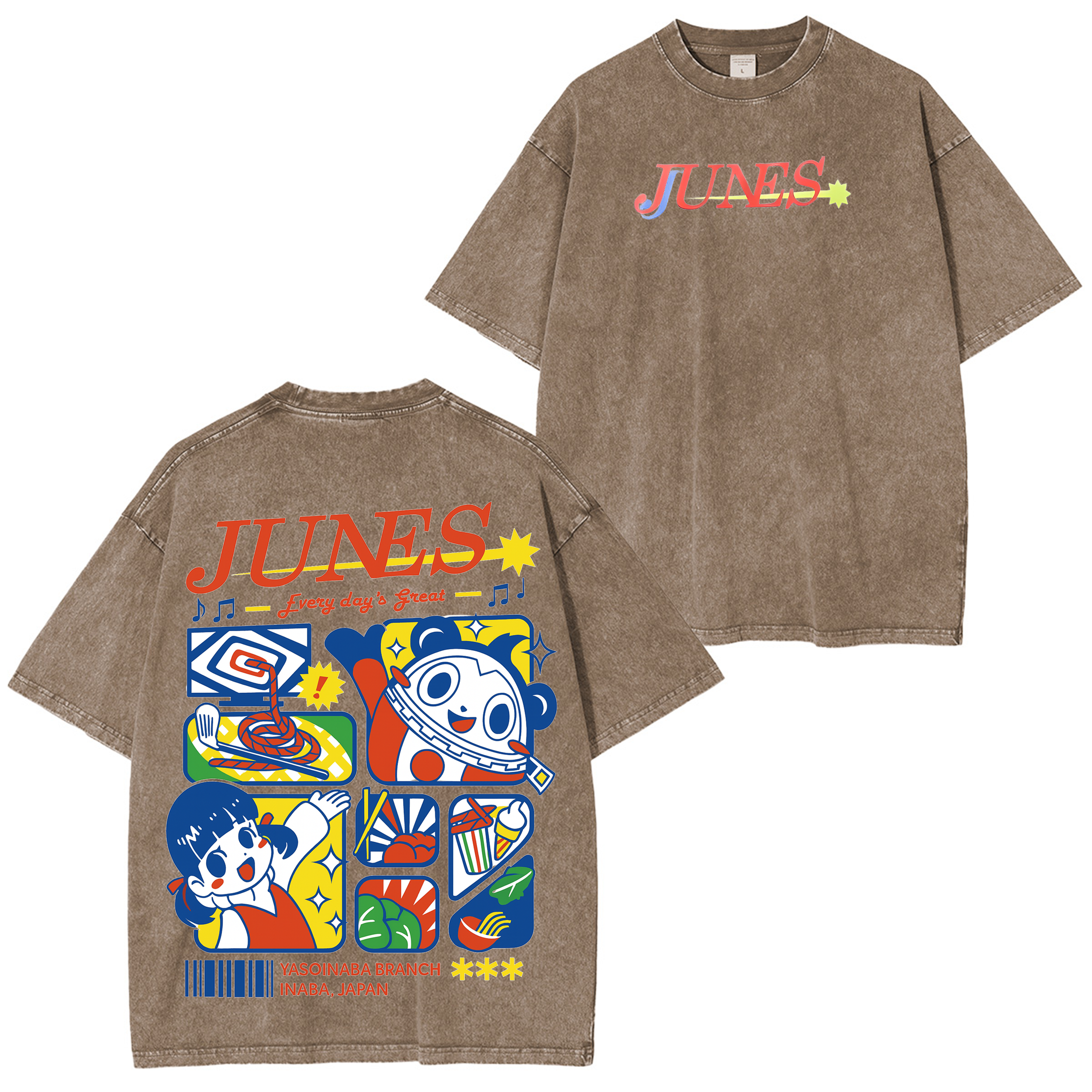 Persona 4 Junes Vintage Unisex Washed T-Shirt