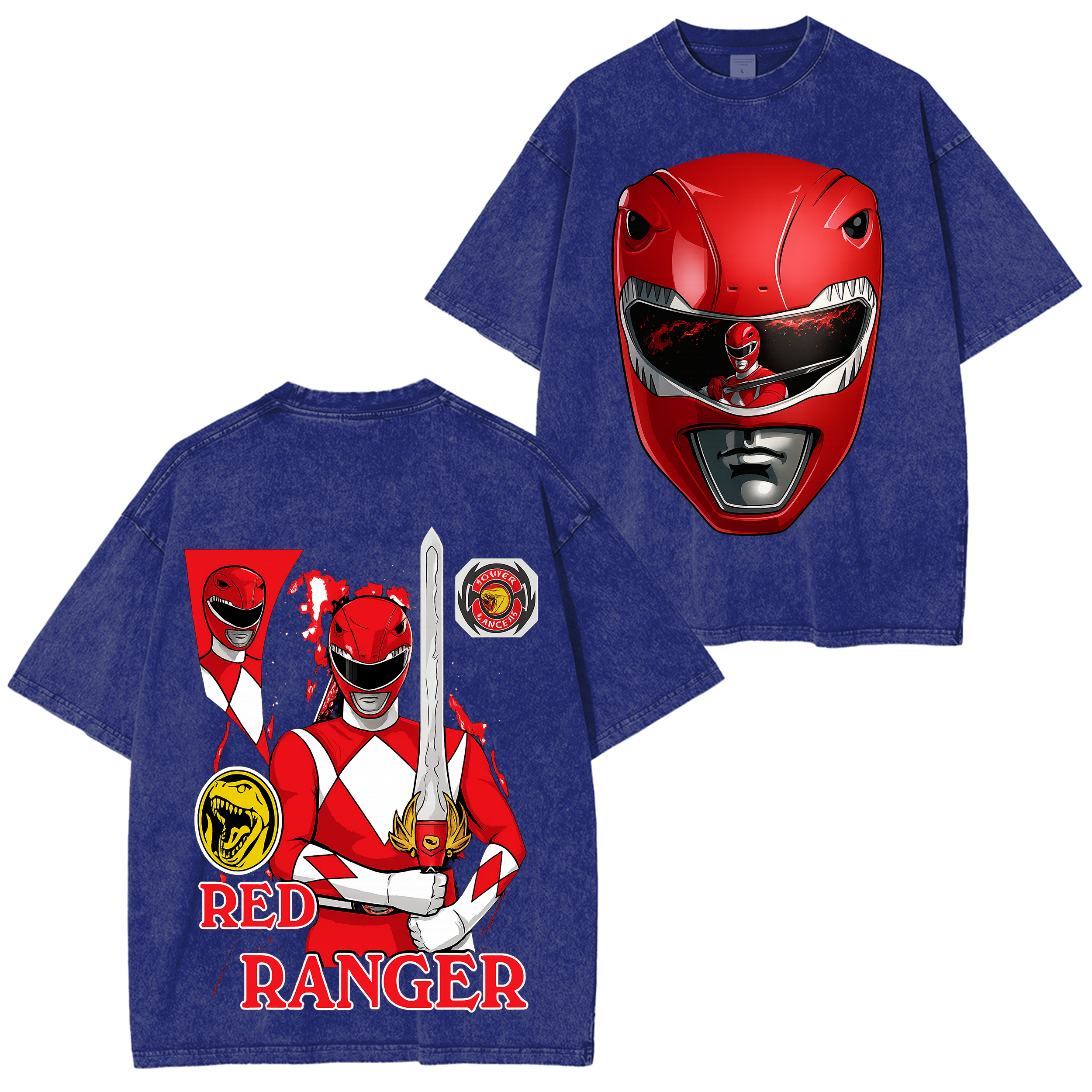 Mighty Morphin Power Rangers Vintage Unisex Washed T-Shirt
