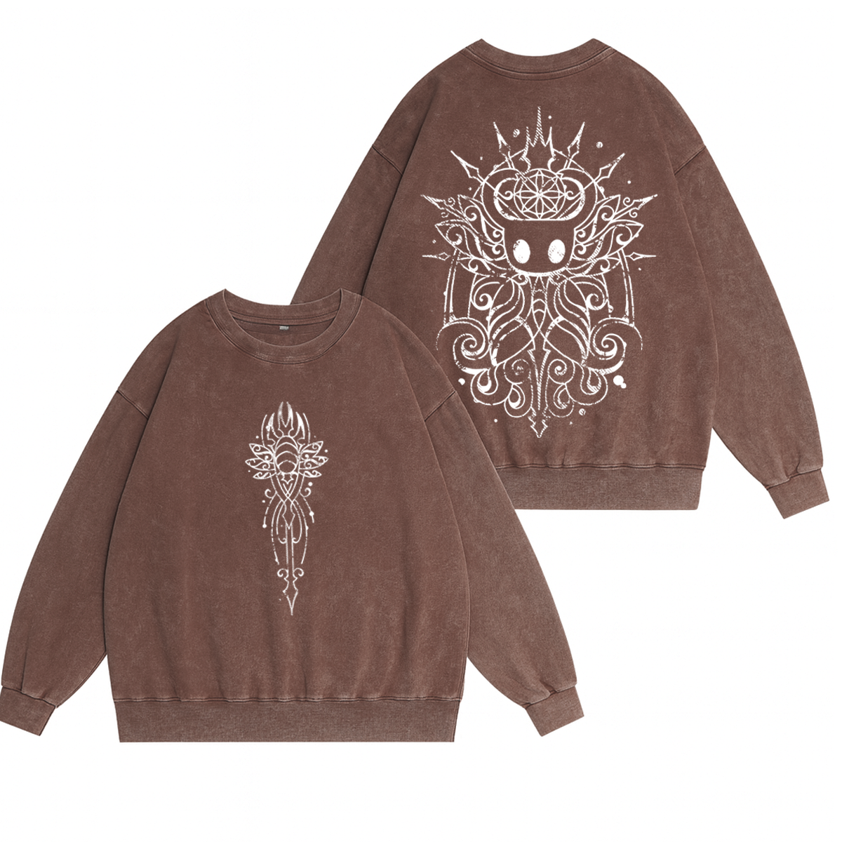 Hollow Knight Unisex Washed Crewneck Sweatshirt