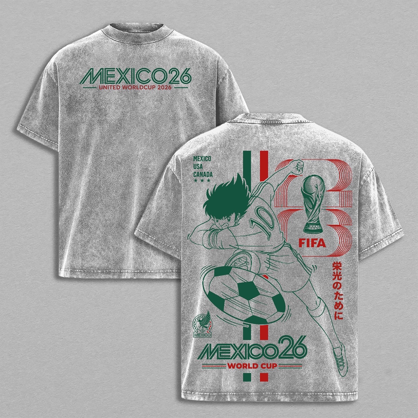Mexico Football World Cup 2026 Washed T-shirt/Crewneck/Hoodie