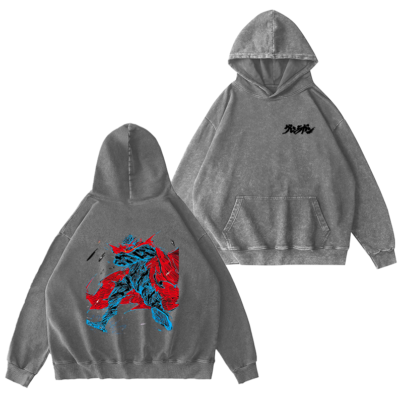 Gurren Lagann Unisex Washed Hoodie