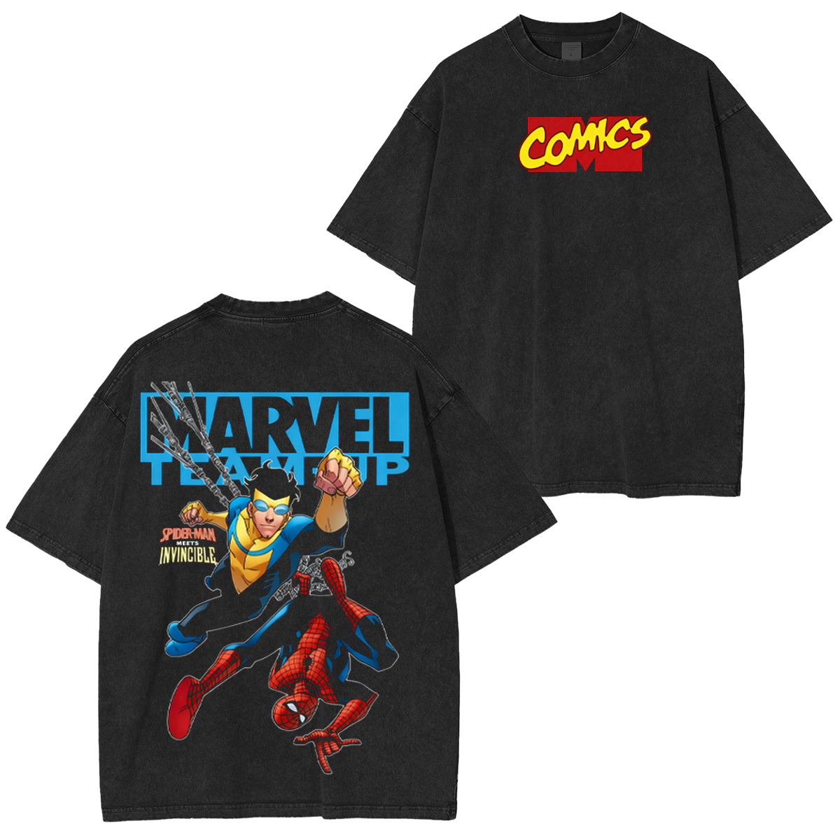 MARVEL TEAM UP Washed T-shirt/Crewneck/Hoodie