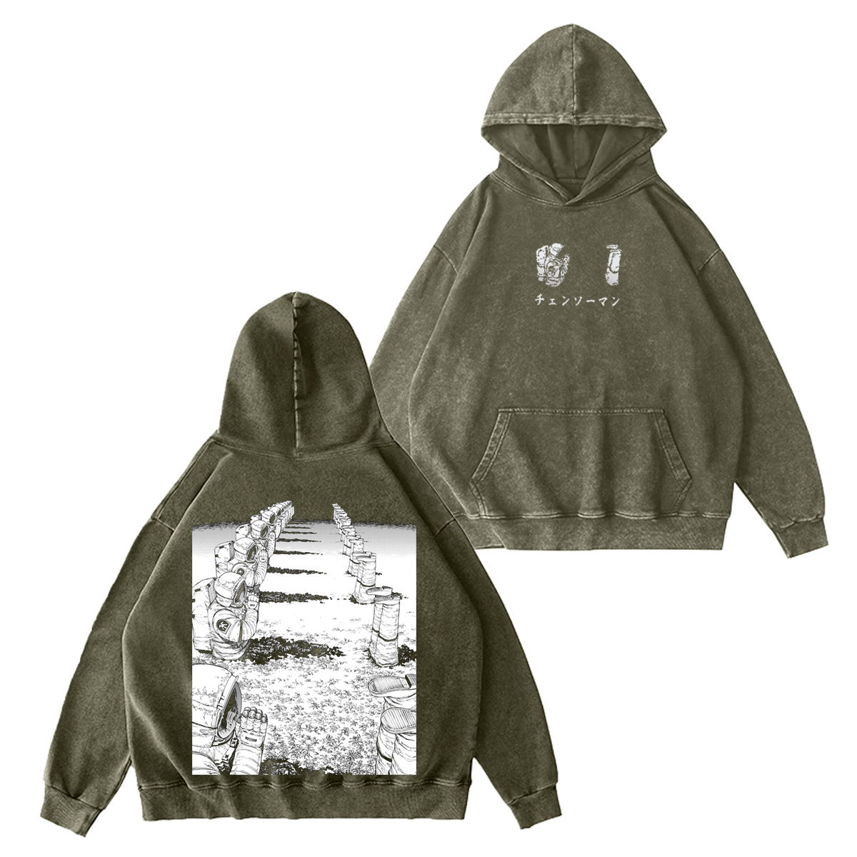 Chainsaw Man Washed T-shirt/Crewneck/Hoodie