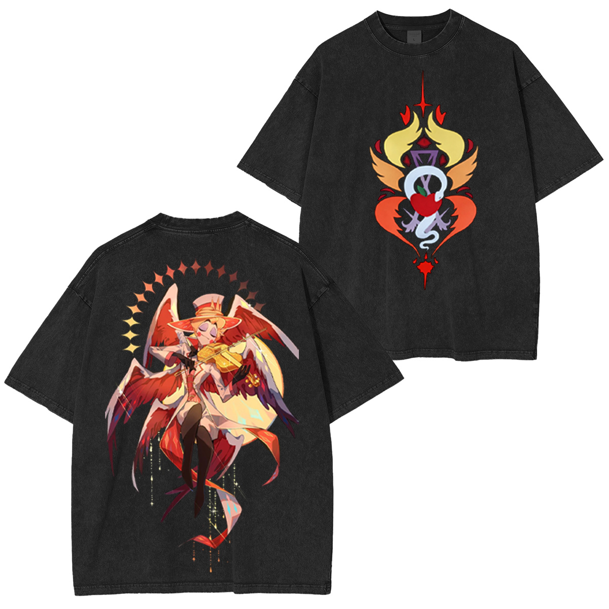 Charlie x Lucifer Hazbin Hotel Washed T-shirt/Crewneck/Hoodie