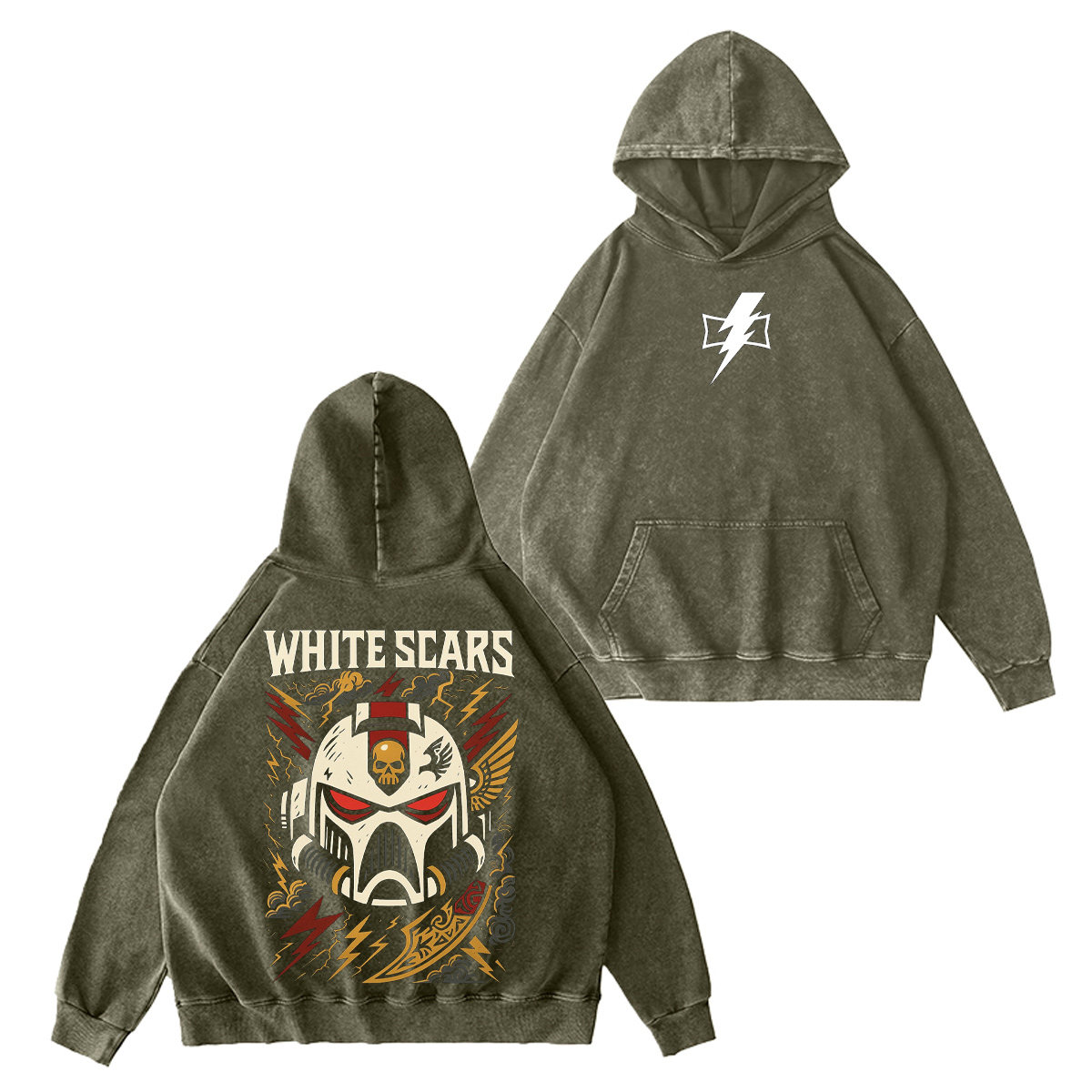 White Scars Warhammer 40K Vintage Washed T-shirt/Crewneck/Hoodie