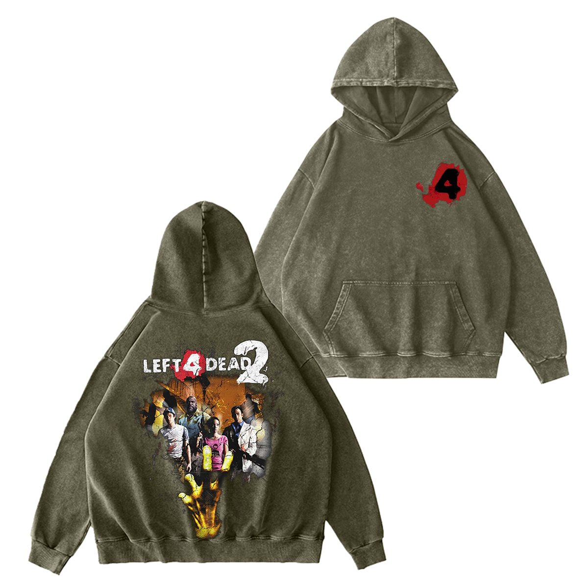 Left 4 Dead Washed T-shirt/Crewneck/Hoodie