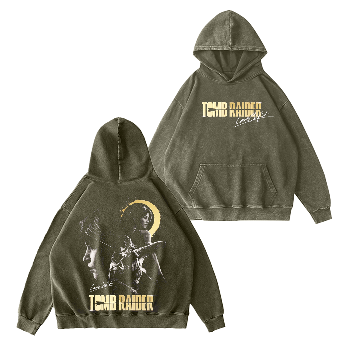 Tomb Raider Unisex Washed T-shirt/Crewneck/Hoodie