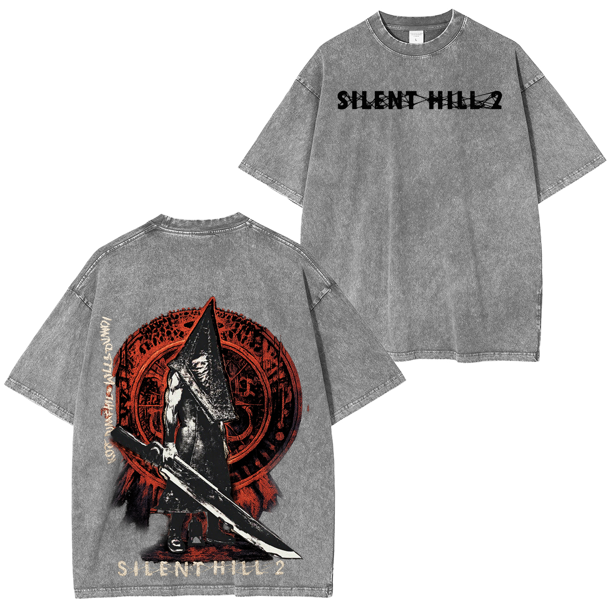 SILENT HILL 2 Pyramid Head Vintage Unisex Washed T-Shirt