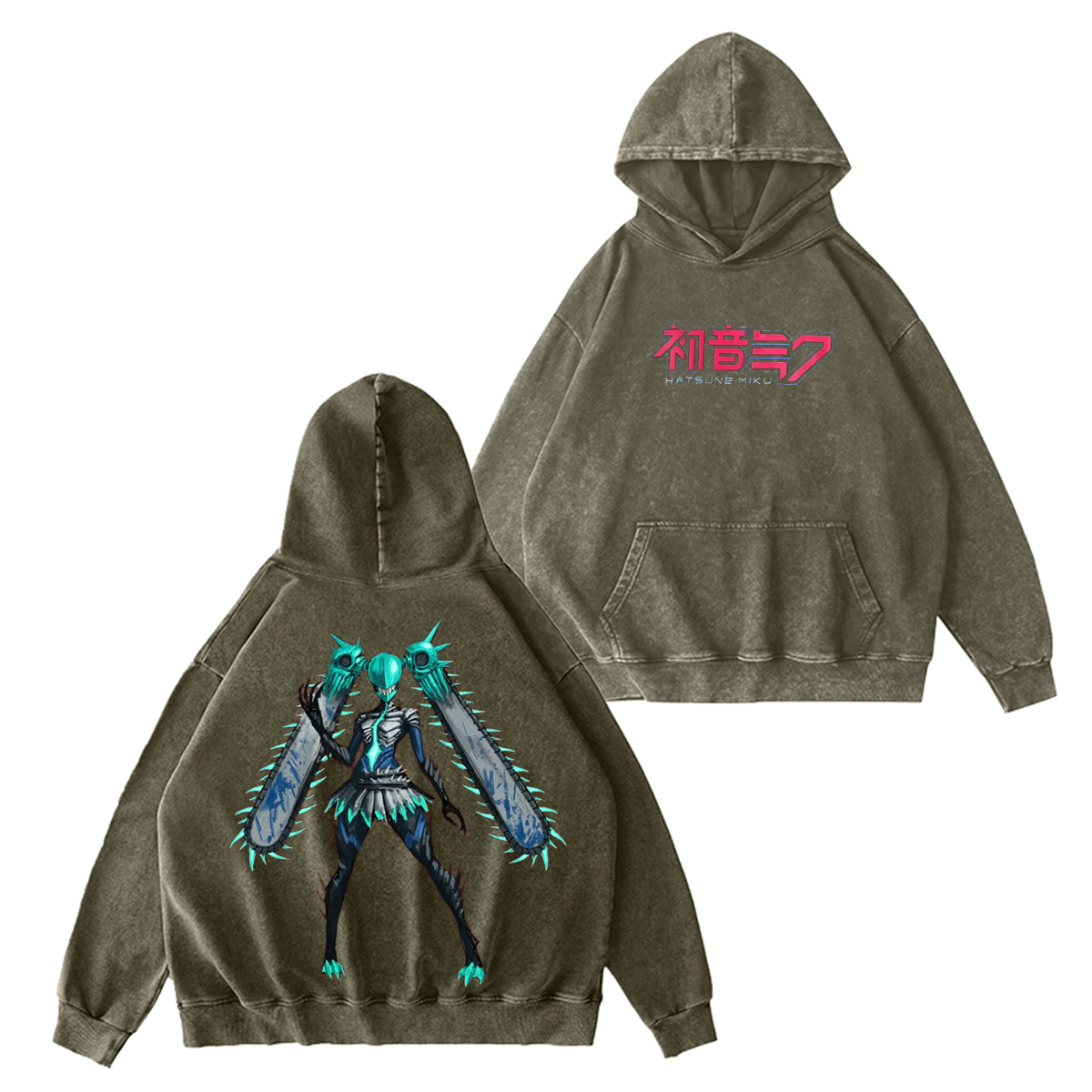 Chainsaw Miku Unisex Washed T-shirt/Crewneck/Hoodie