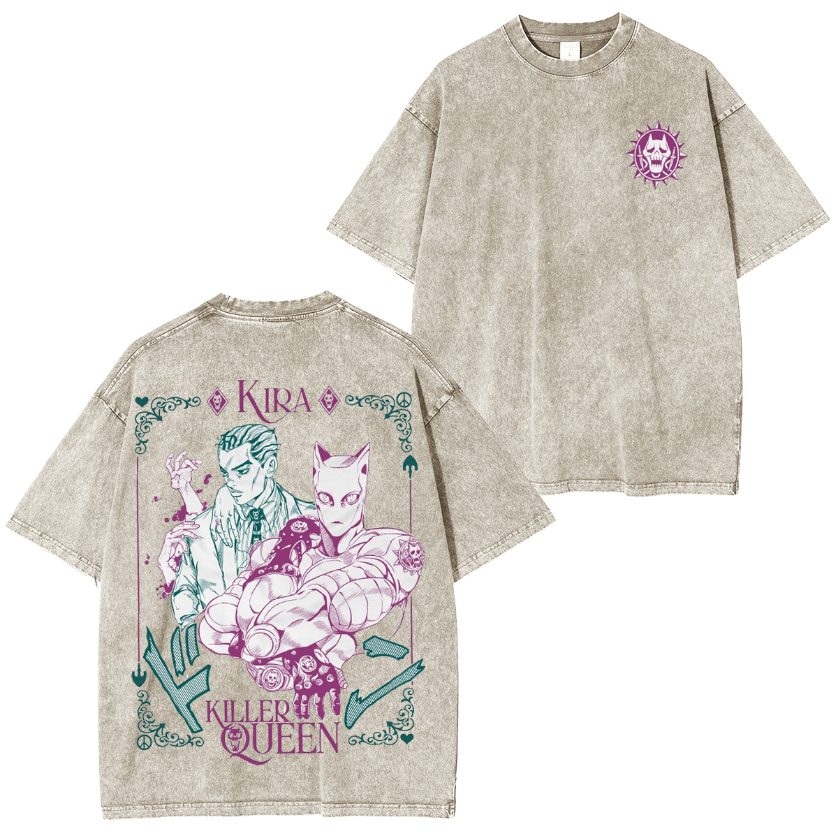 Killer Queen Jojo's Bizarre Game Vintage Washed Unisex T-Shirt