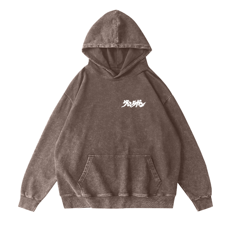 Gurren Lagann Unisex Washed Hoodie