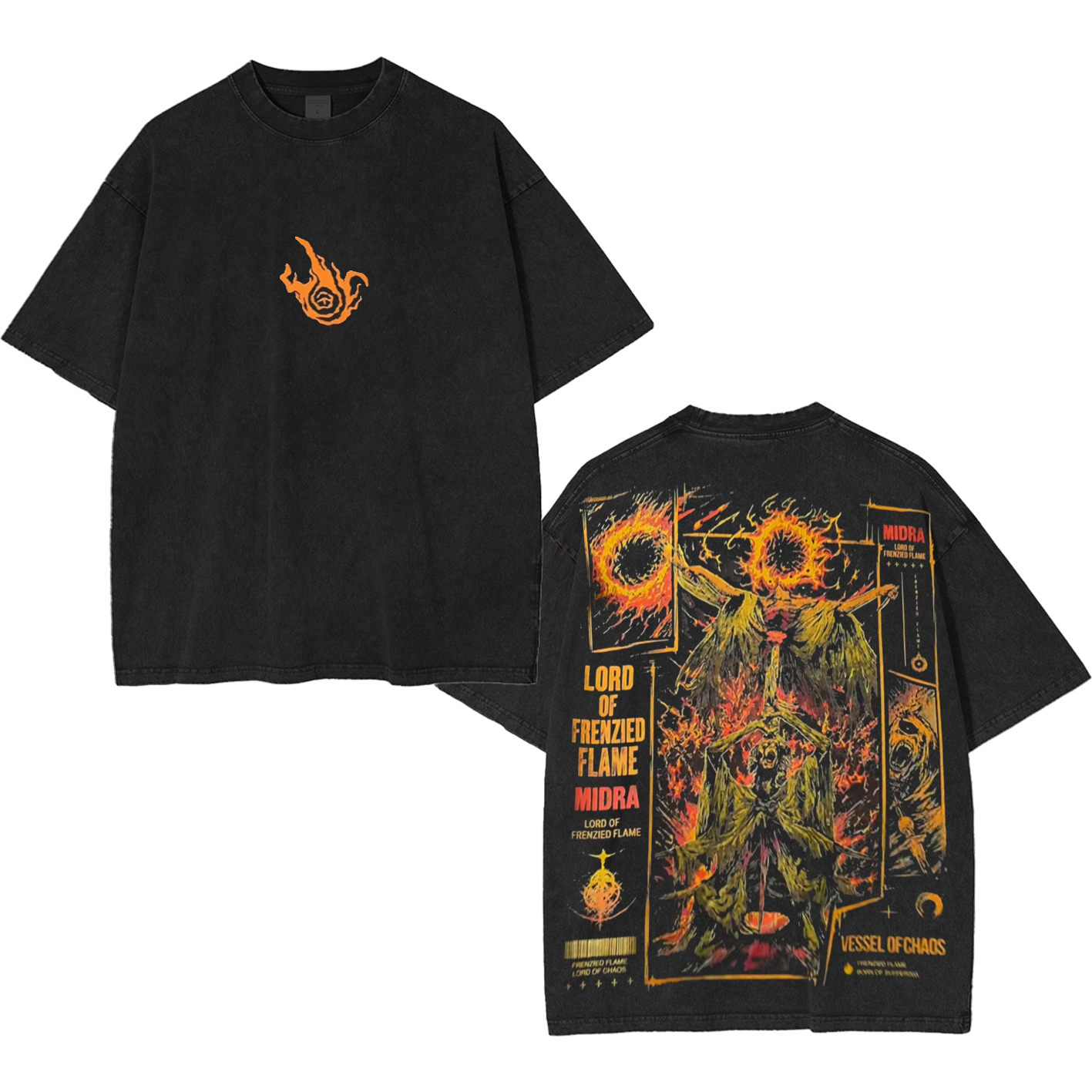 Midra's Flame of Frenzy Elden Ring Vintage Unisex Washed T-Shirt