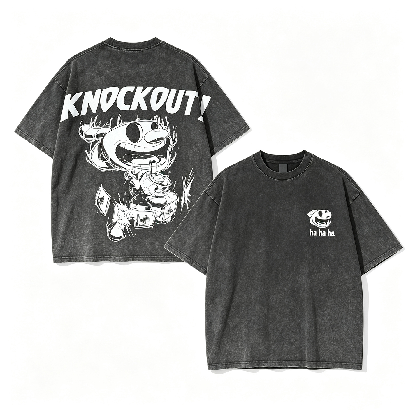 Cuphead Mugman Unisex  Washed T-Shirt