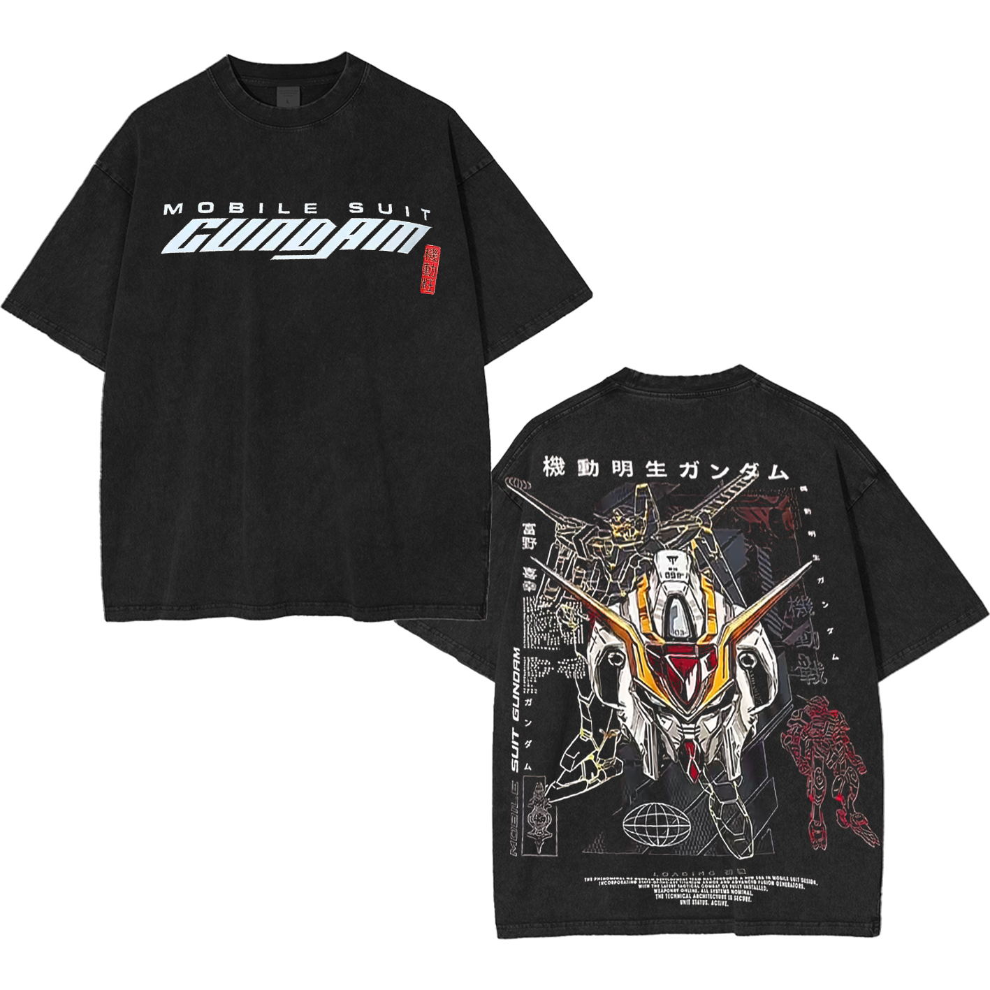 The legendary RX-93 Nu Gundam Unisex  Washed T-Shirt
