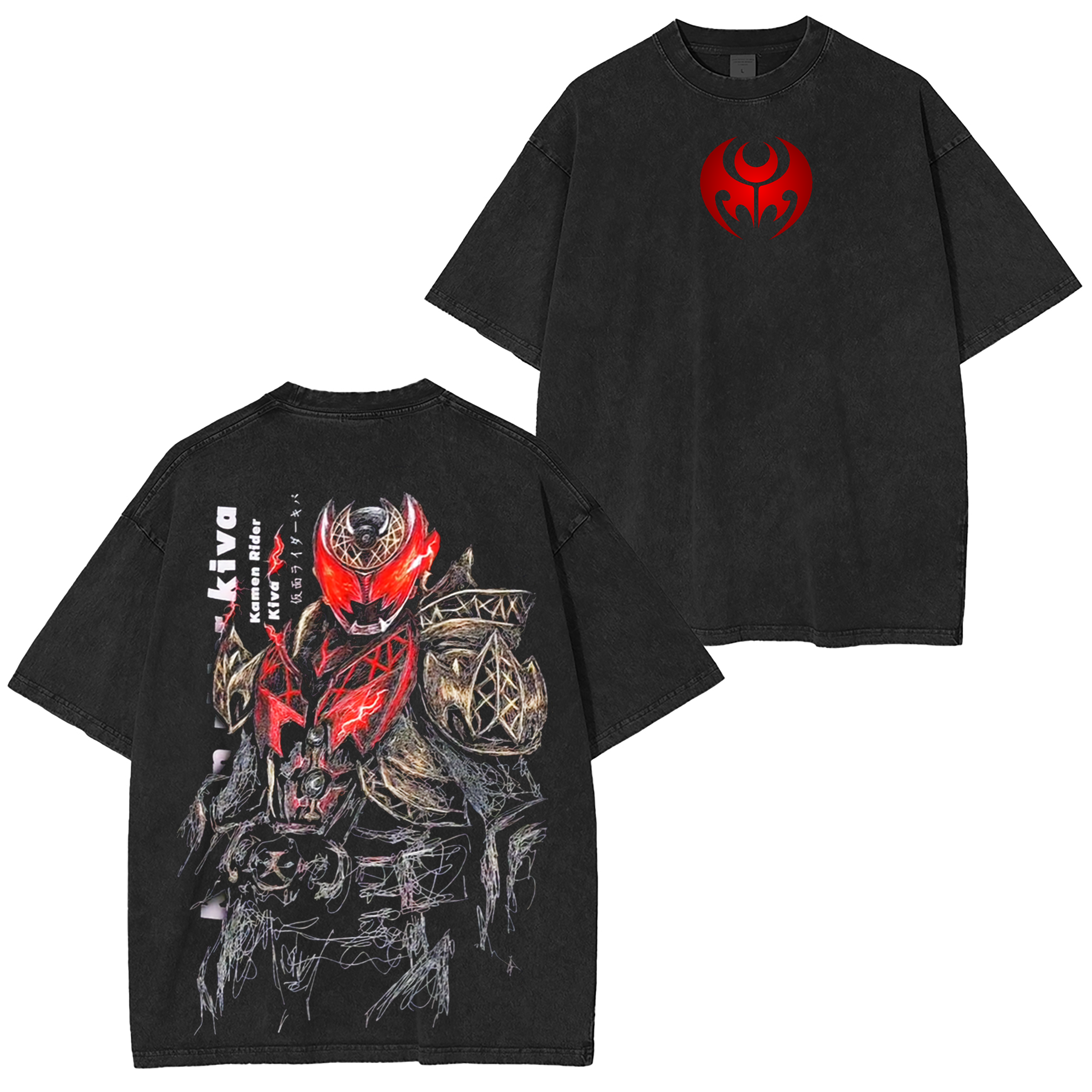 Kamen Rider Kiva Washed T-shirt/Crewneck/Hoodie