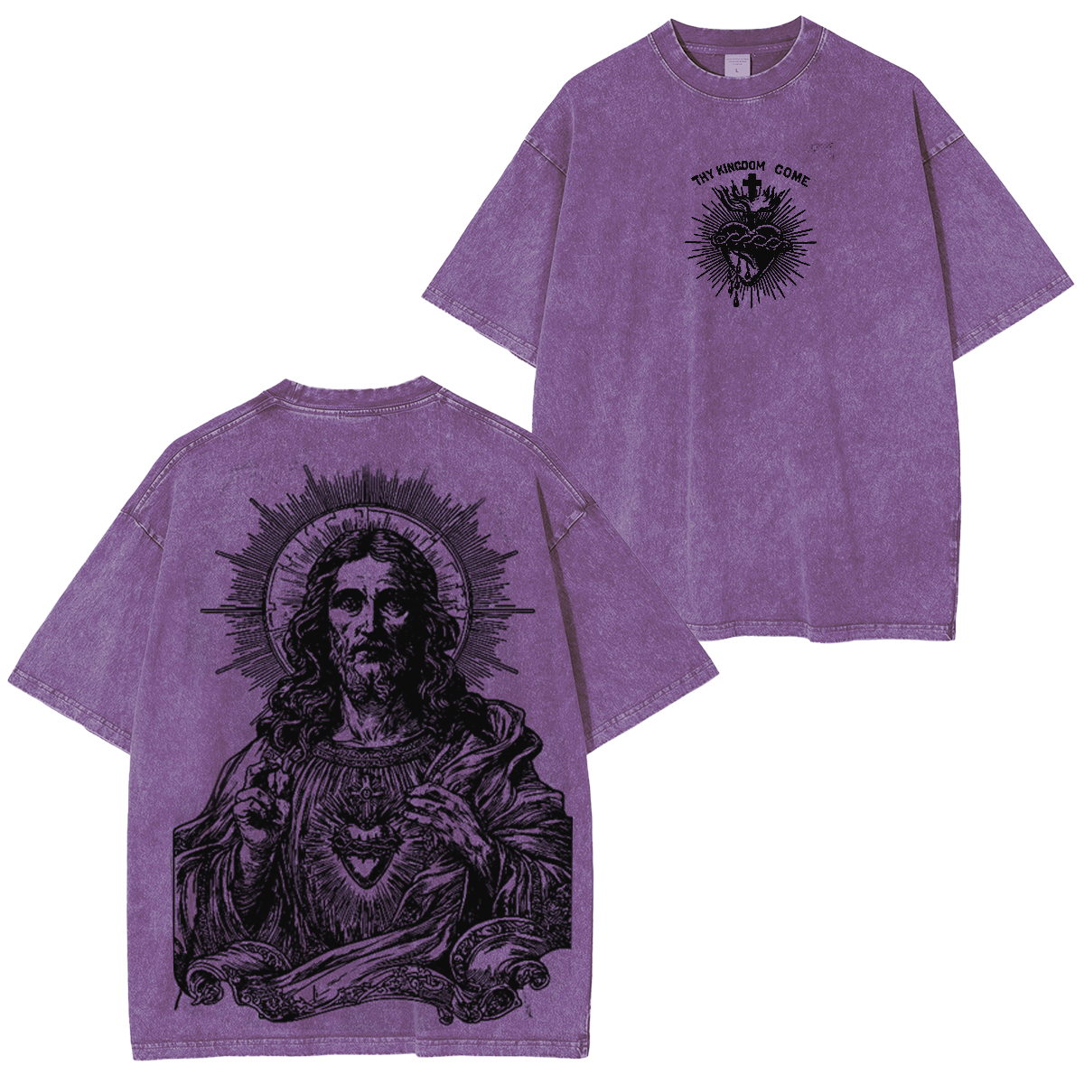 Sacred Heart of Jesus Vintage Washed T-shirt/Crewneck/Hoodie