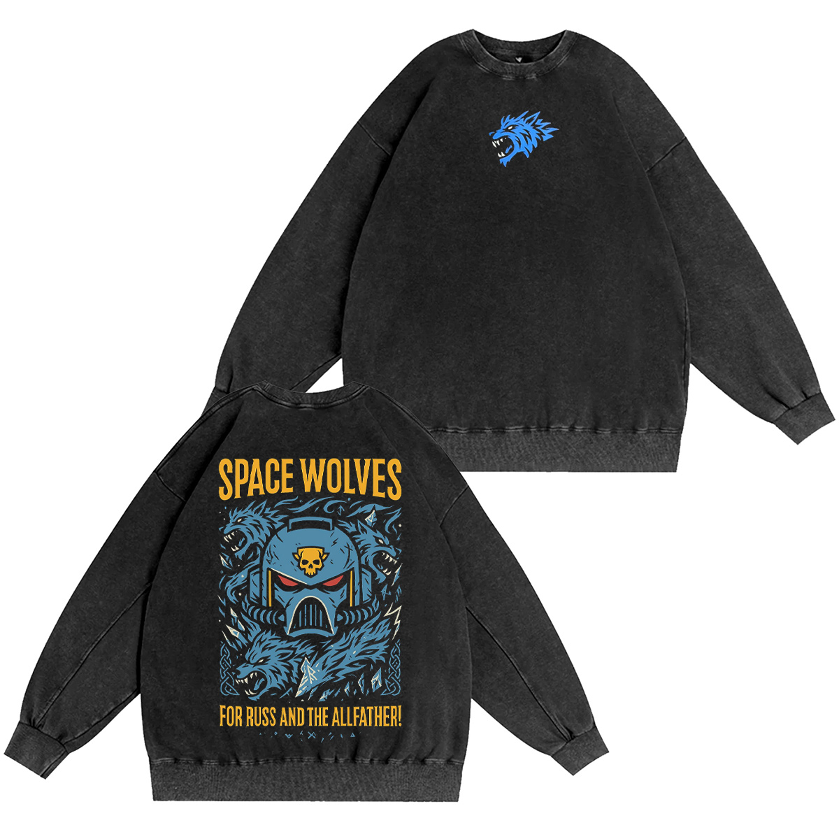 Space Wolves Warhammer 40k Vintage Washed T-shirt/Crewneck/Hoodie