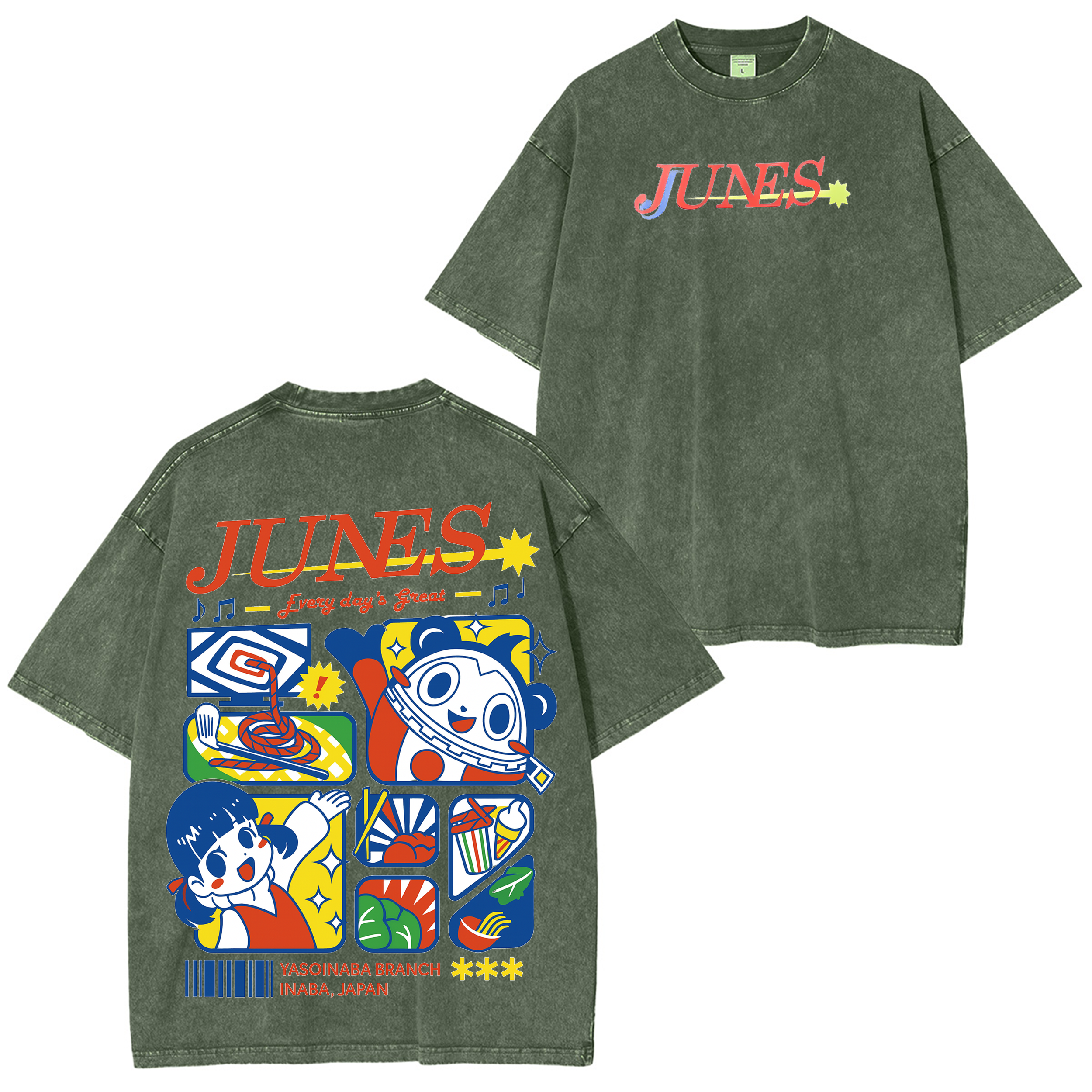 Persona 4 Junes Vintage Unisex Washed T-Shirt