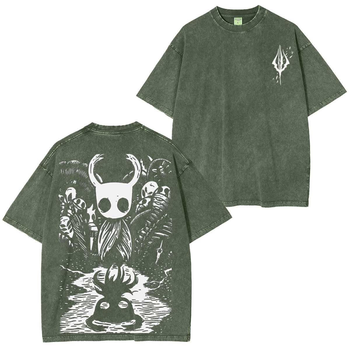 Ghost Knight Graphic Art Hollow Knight Funny Game Vintage Washed T-shirt/Crewneck/Hoodie