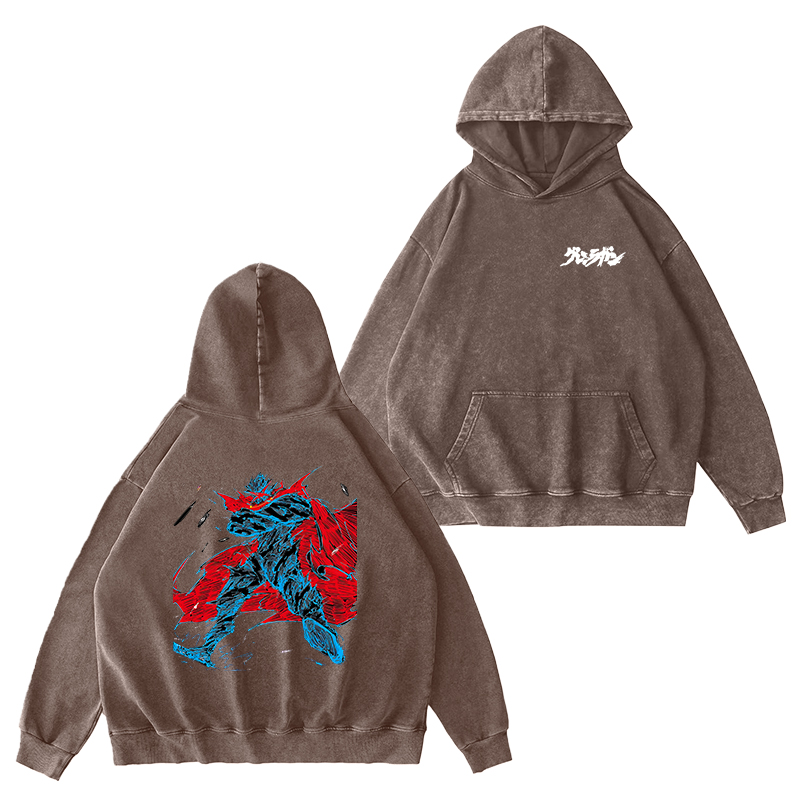 Gurren Lagann Unisex Washed Hoodie