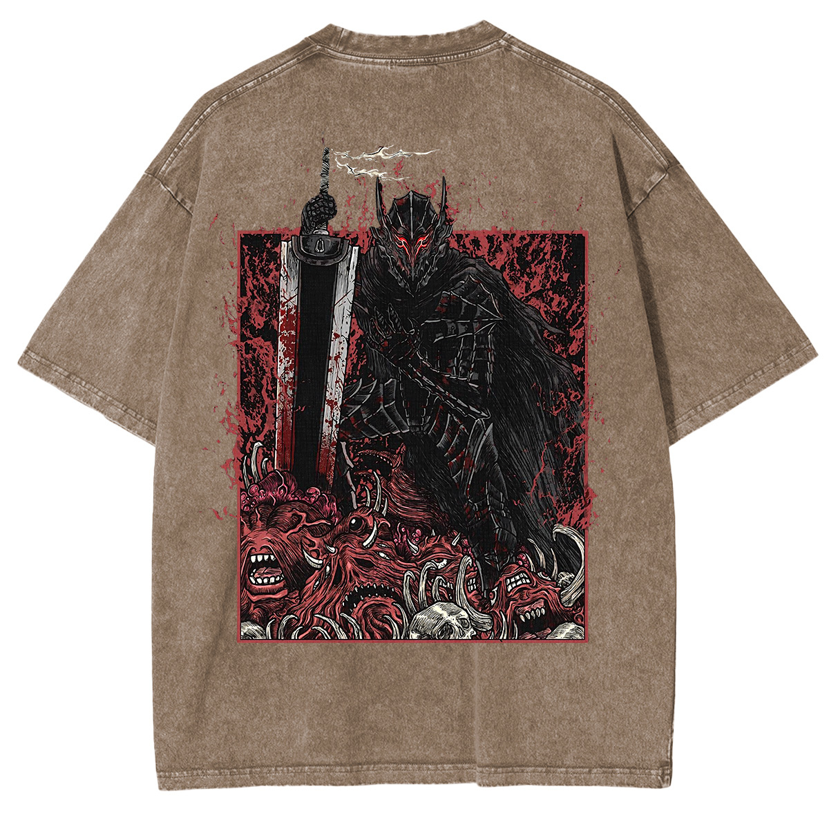 Guts Cursed Armor Grim Unisex Washed T-Shirt