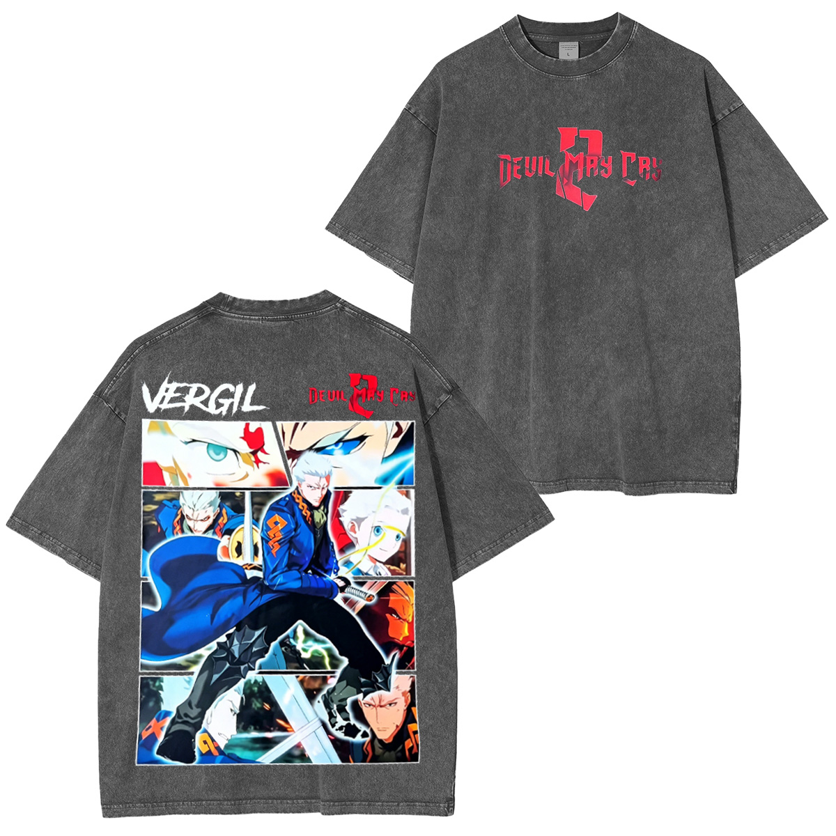 Devil May Cry Vergil Washed T-shirt/Crewneck/Hoodie