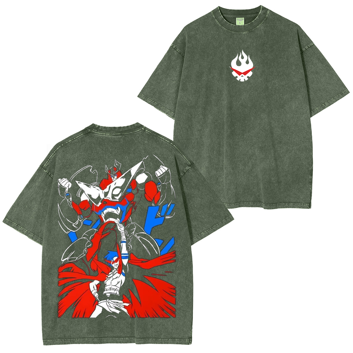 Gurren Lagann Vintage Unisex Washed T-Shirt
