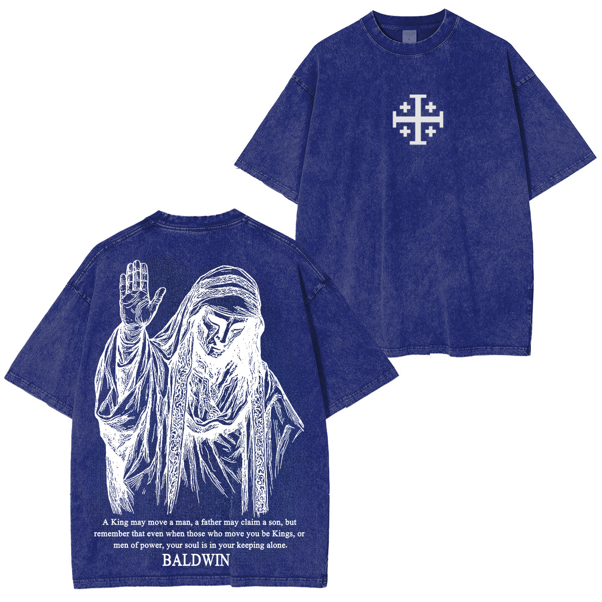 Baldwin IV never gave in to illness King of Jerusalem Version 2 Washed Unisex T-Shirt