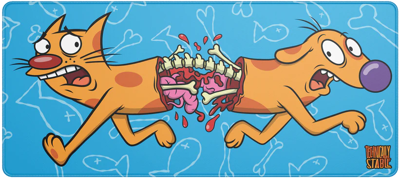 Mousepad Gamer Xl Nicktooms Cat Dog Mouse Pad