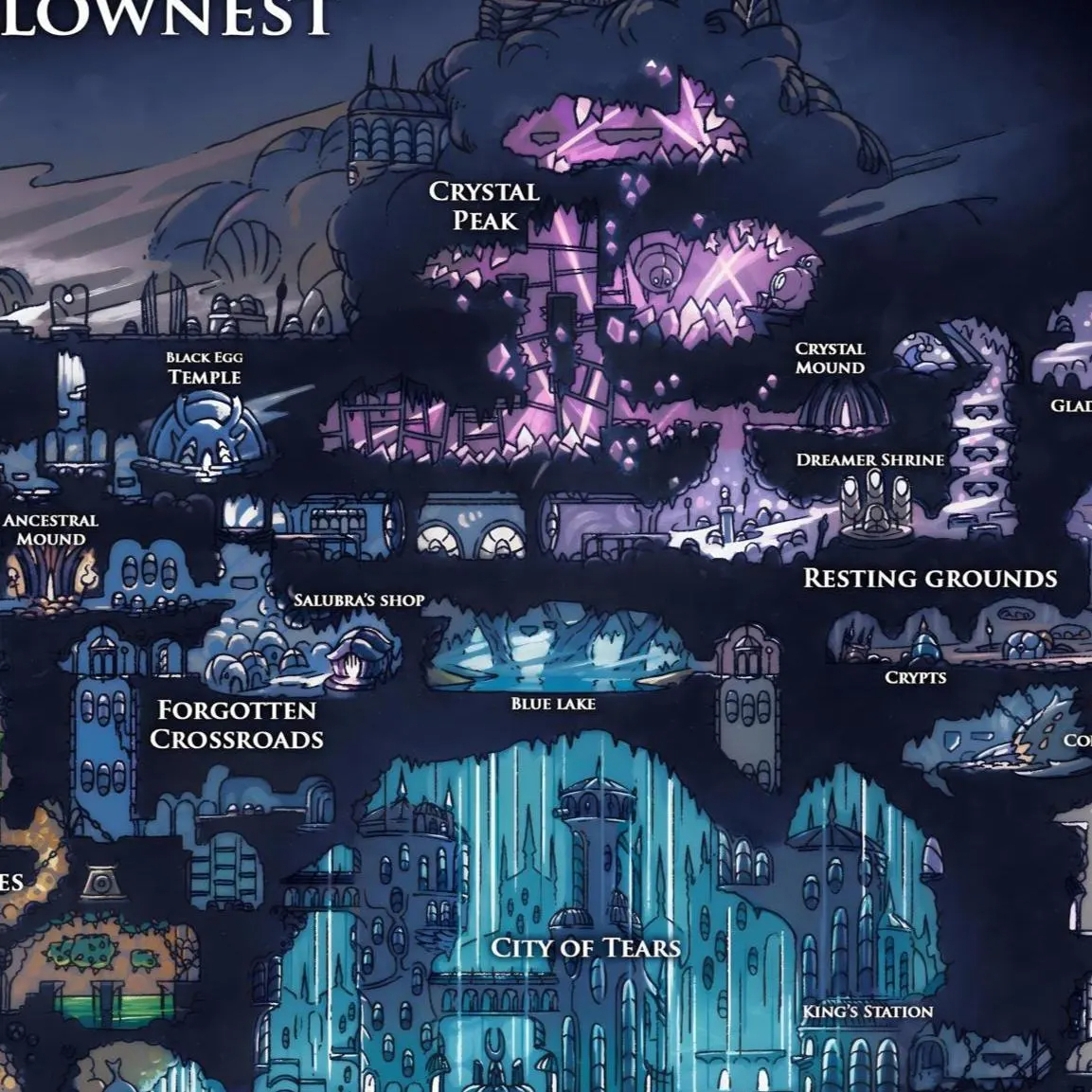 Hollow Knight Map Desk Mat