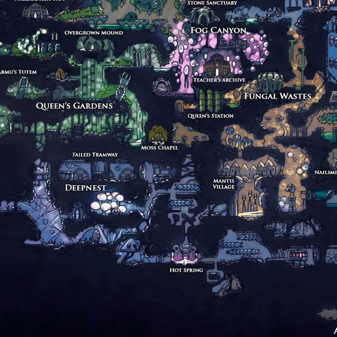 Hollow Knight Map Desk Mat