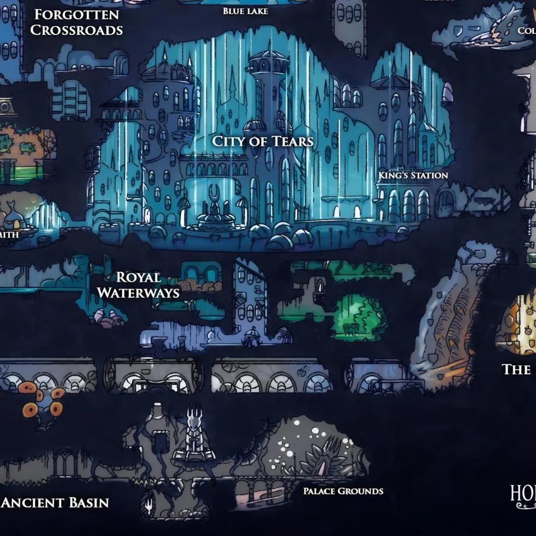 Hollow Knight Map Desk Mat