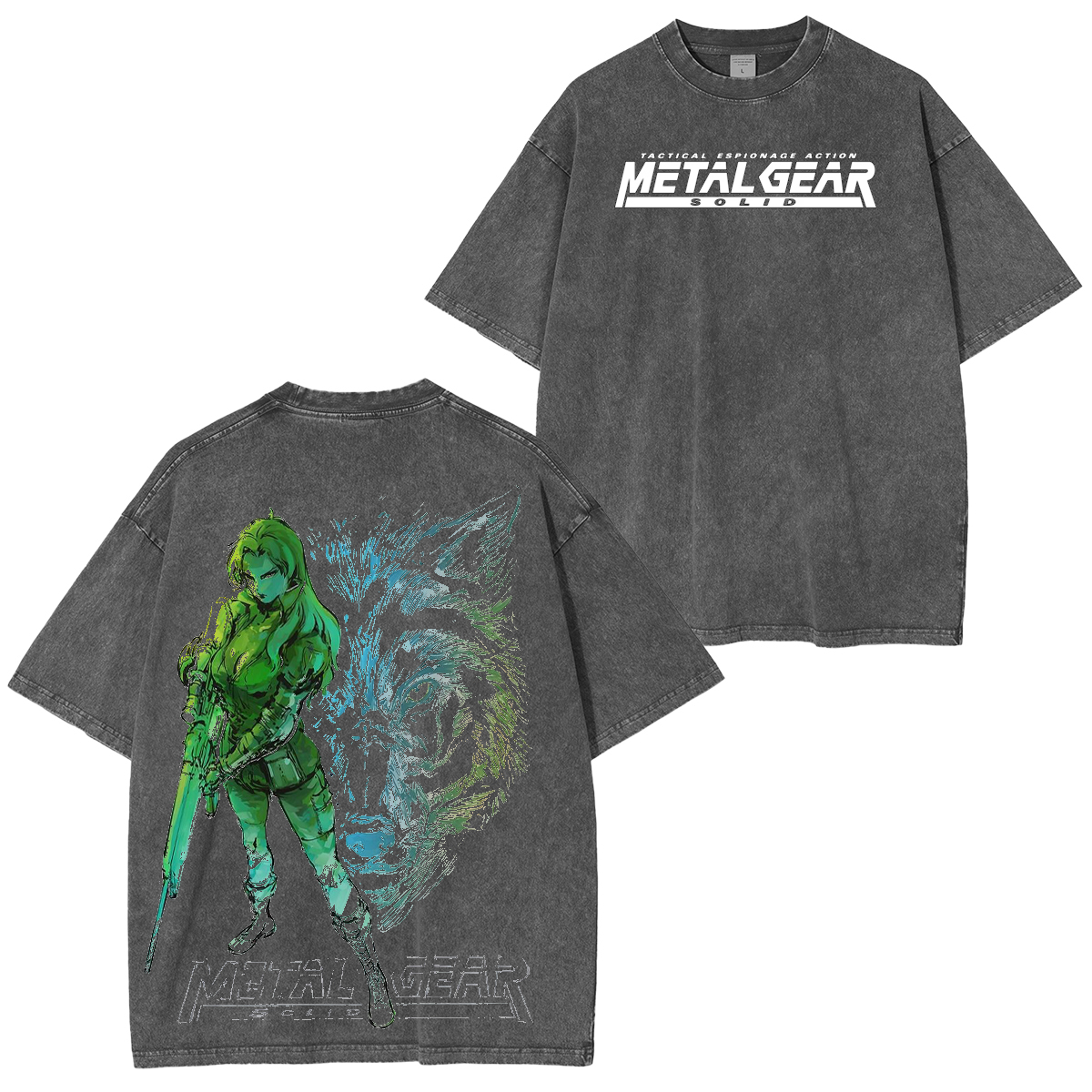  Sniper Wolf – Metal Gear Solid Vintage Unisex Washed T-Shirt