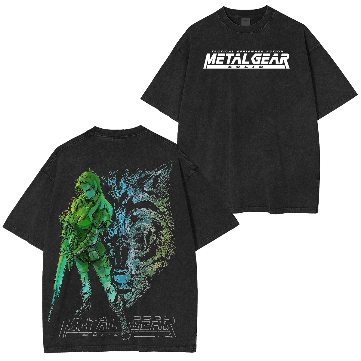  Sniper Wolf – Metal Gear Solid Vintage Unisex Washed T-Shirt