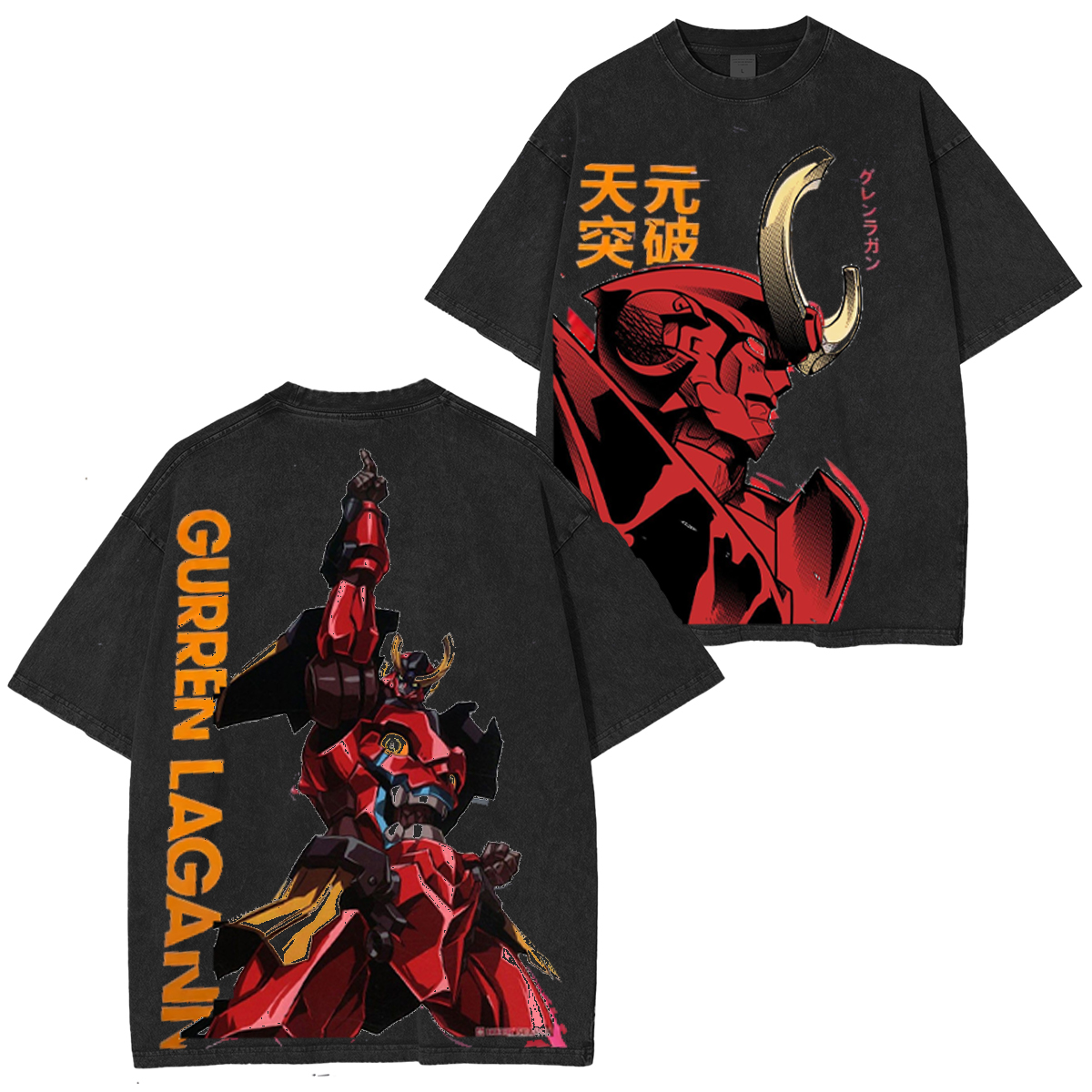 Gurren Lagann Unisex Washed T-Shirt