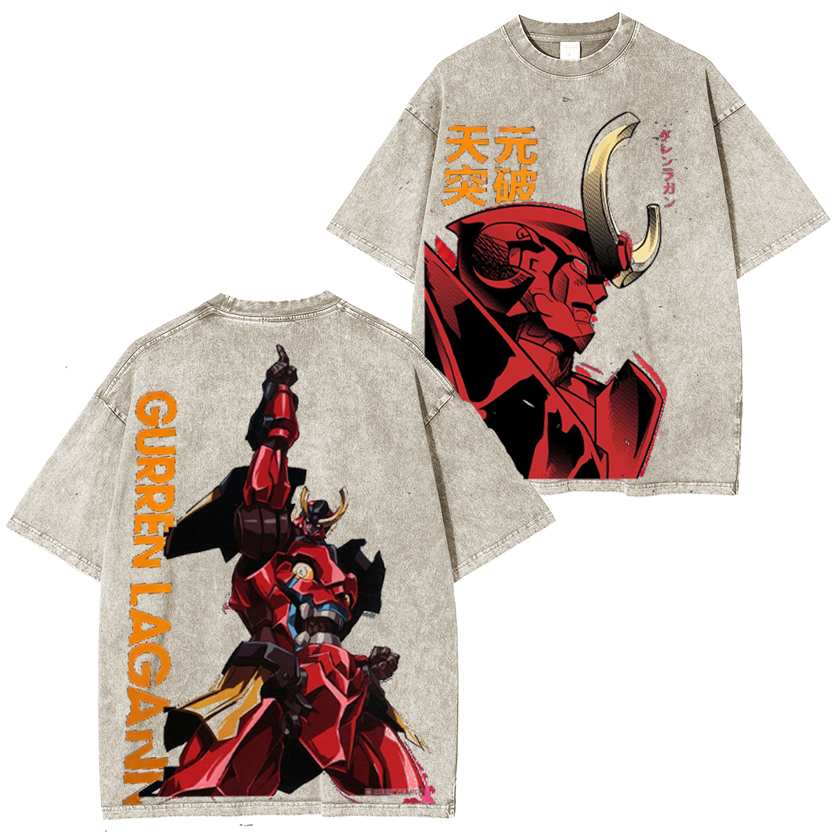 Gurren Lagann Unisex Washed T-Shirt