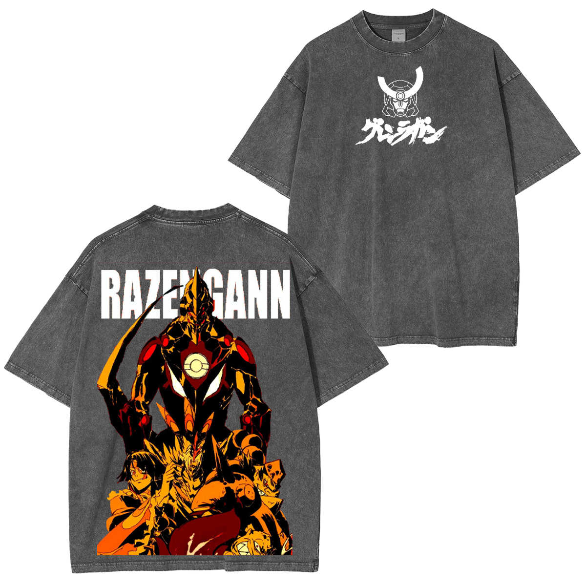 Gurren Lagann Streetwear Energy  Unisex Washed T-Shirt