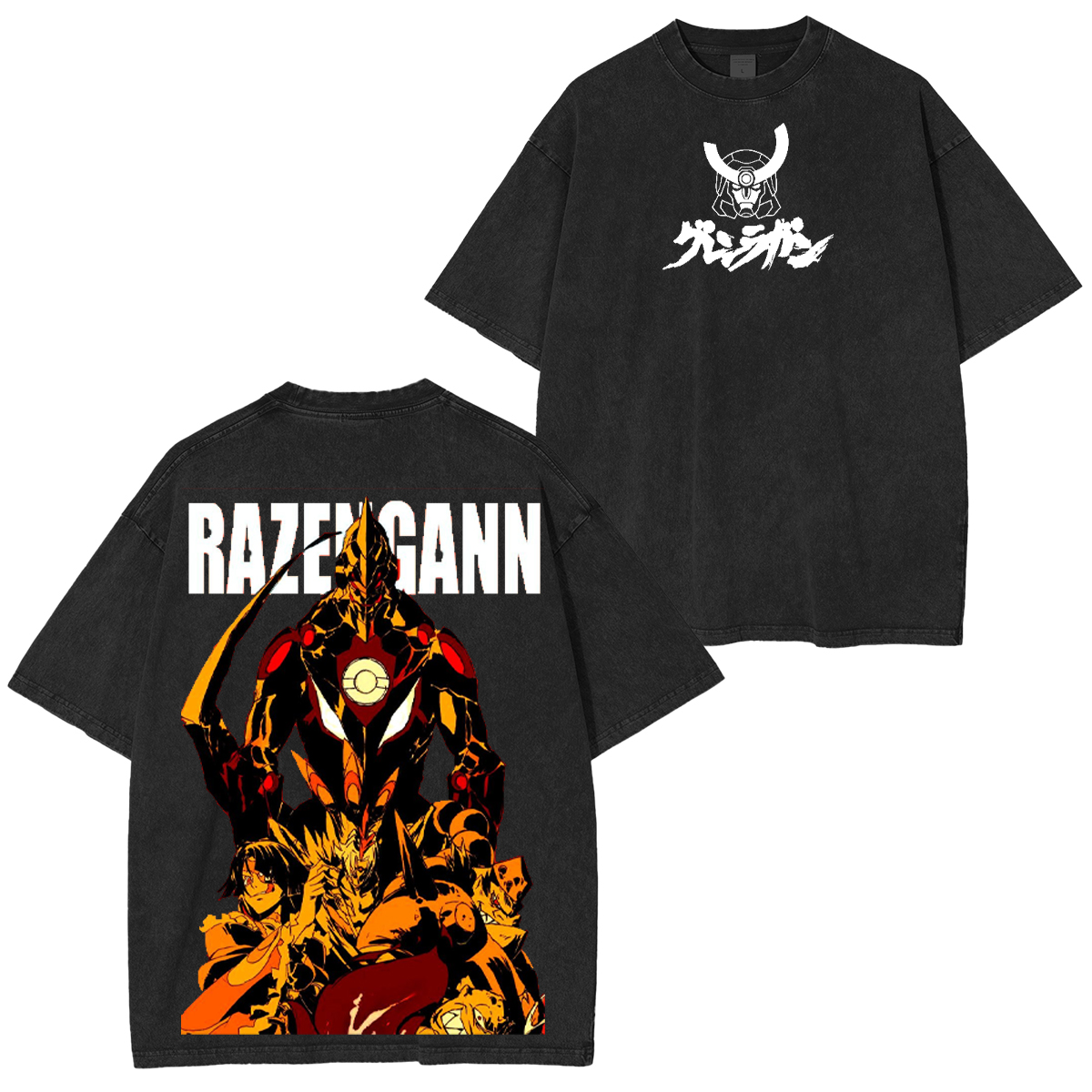 Gurren Lagann Streetwear Energy  Unisex Washed T-Shirt