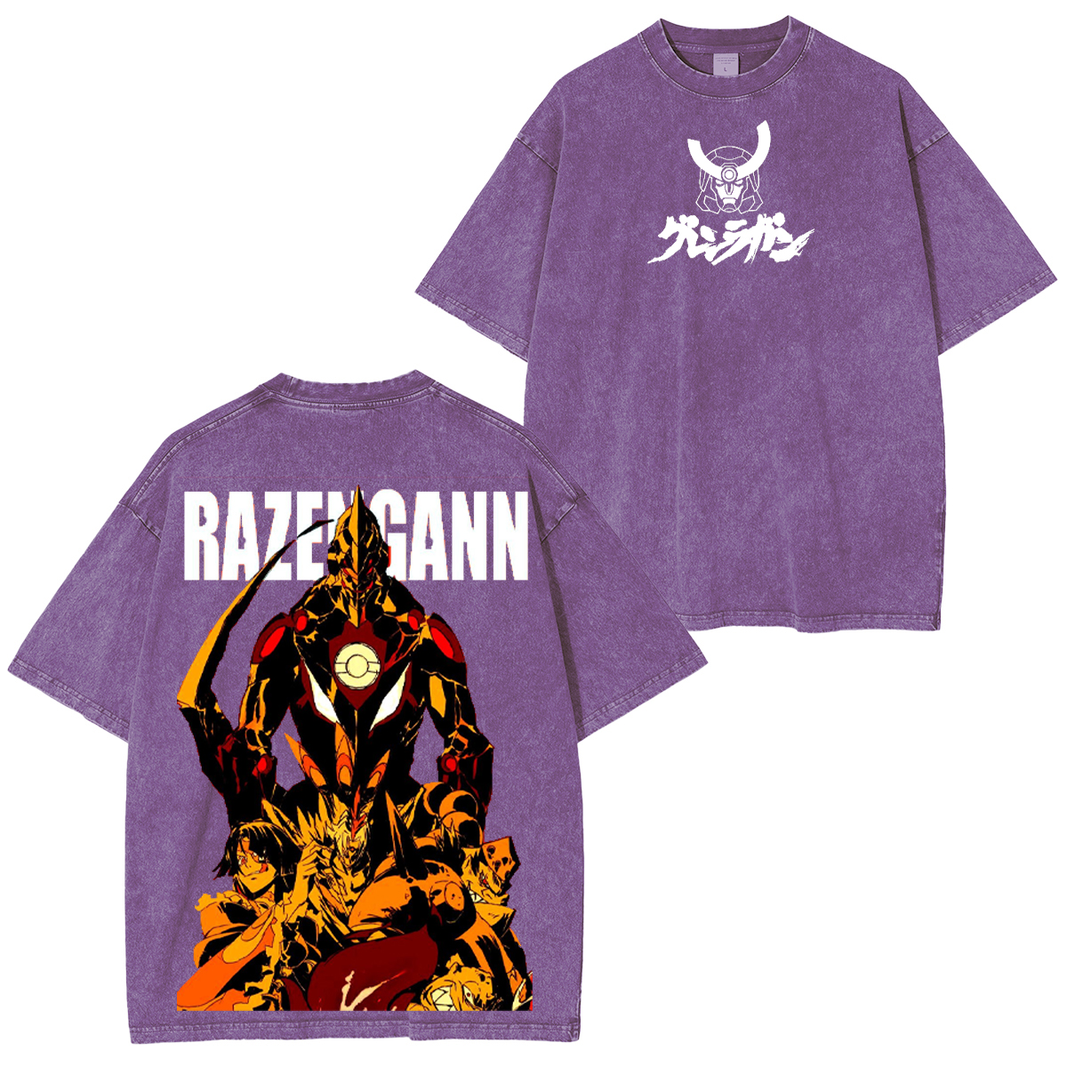 Gurren Lagann Streetwear Energy  Unisex Washed T-Shirt