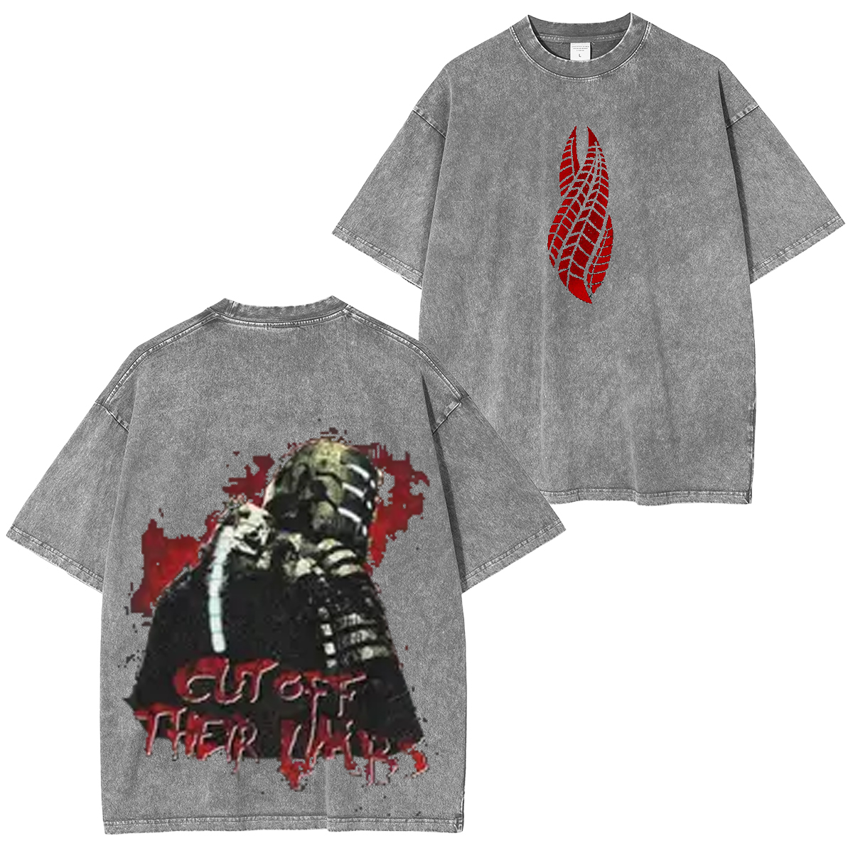 Retro The Dead Space Clothes Graphic Unisex Washed T-Shirt