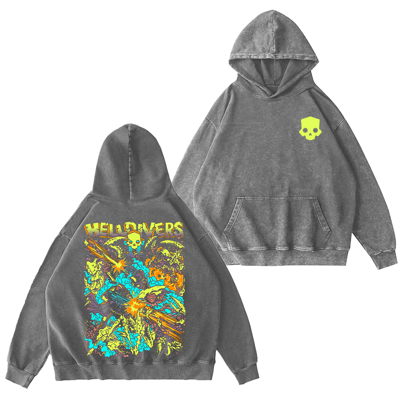 Helldivers 2 Unisex Washed Hoodie