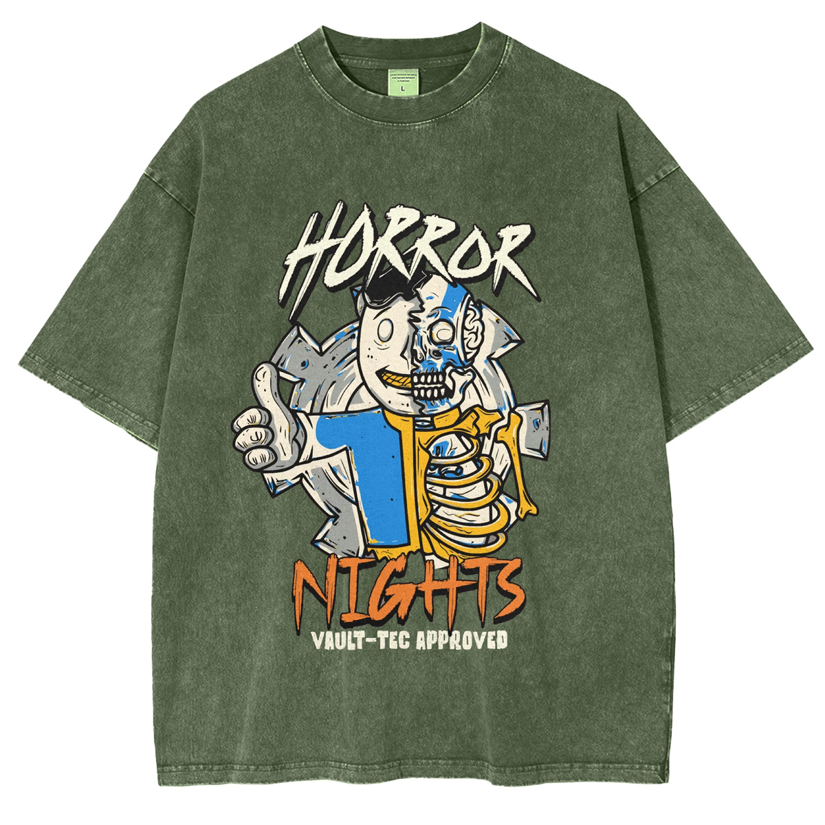 Horror Nights ,Fallout Halloween Unisex Washed T-Shirt