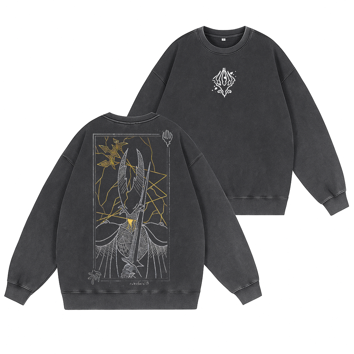 Hollow Knight Unisex Washed Crewneck Sweatshirt