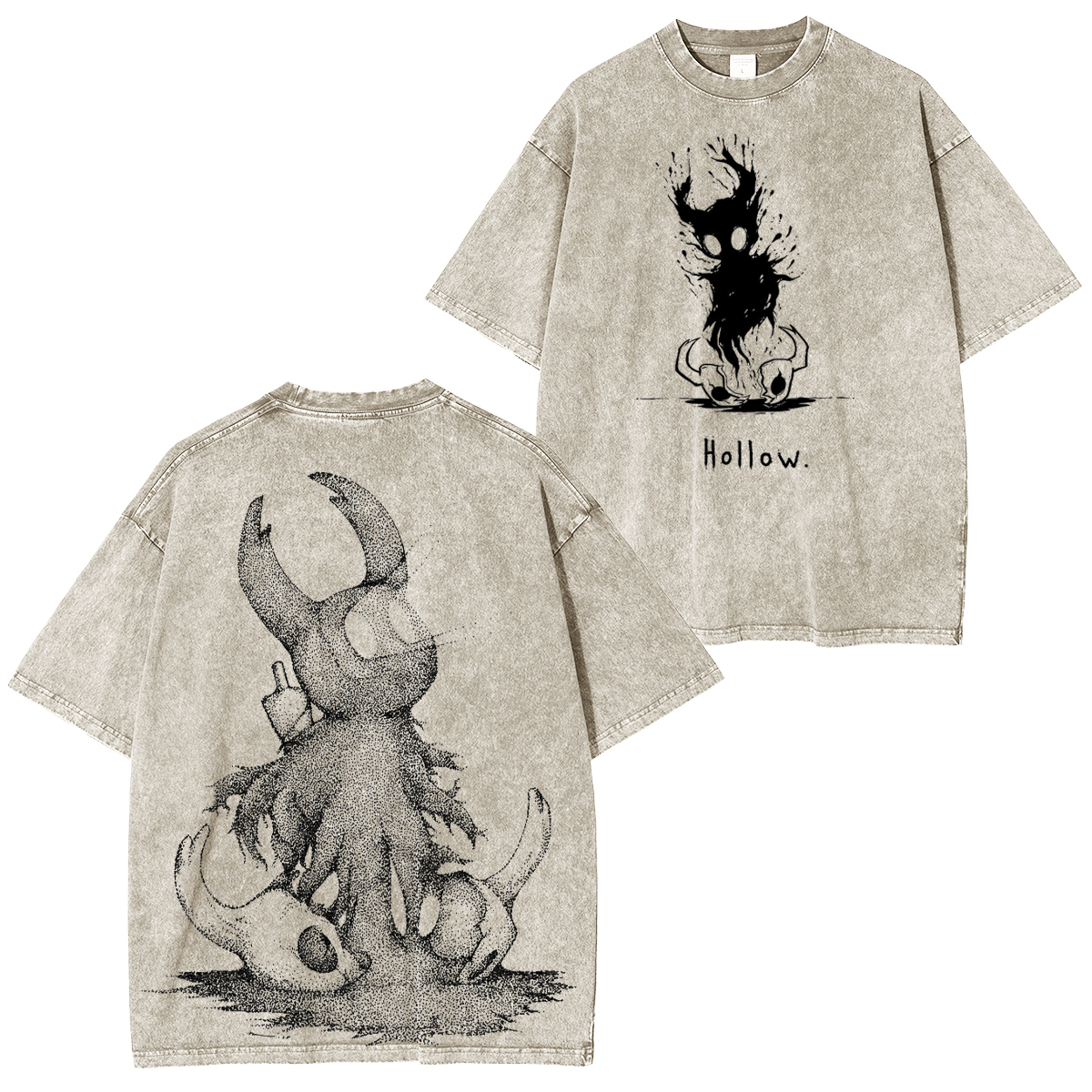 Hollow Knight double-printed Unisex Washed T-Shirt