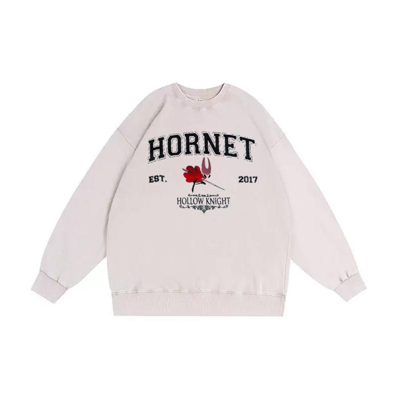 Hollow Knight Silksong Unisex Washed Crewneck Sweatshirt