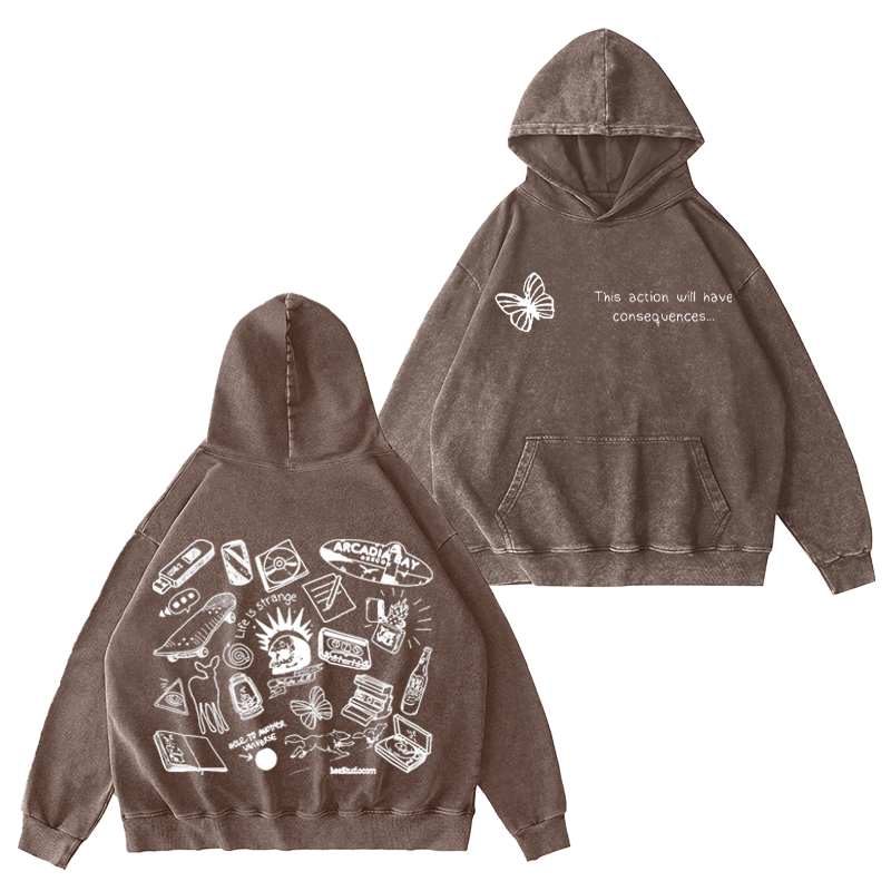 Life Is Strange Unisex Washed Hoodie